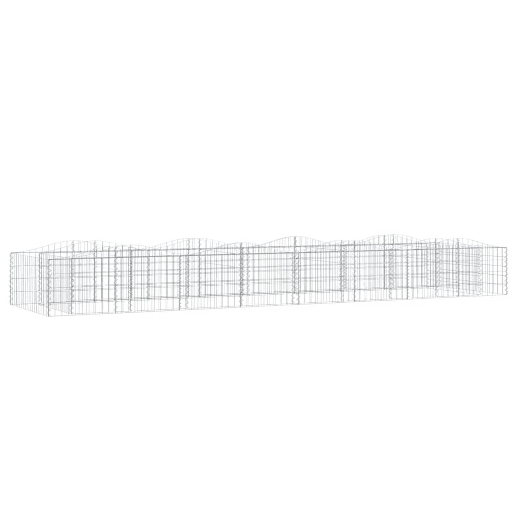 vidaXL Arched Gabion Raised Bed 400x100x50 cm Galvanised Iron 2