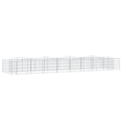 vidaXL Arched Gabion Raised Bed 400x100x50 cm Galvanised Iron 2