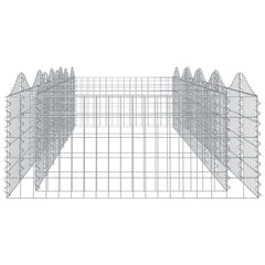 vidaXL Arched Gabion Raised Bed 400x100x50 cm Galvanised Iron 4