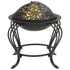 vidaXL Fire Pit with Poker 49 cm Steel 3