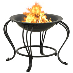 vidaXL Fire Pit with Poker 49 cm Steel 4