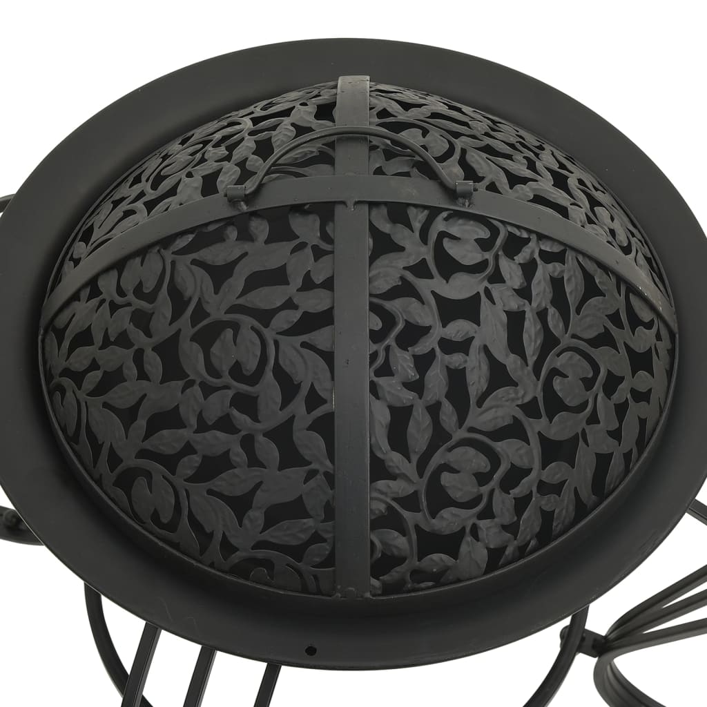 vidaXL Fire Pit with Poker 49 cm Steel 5