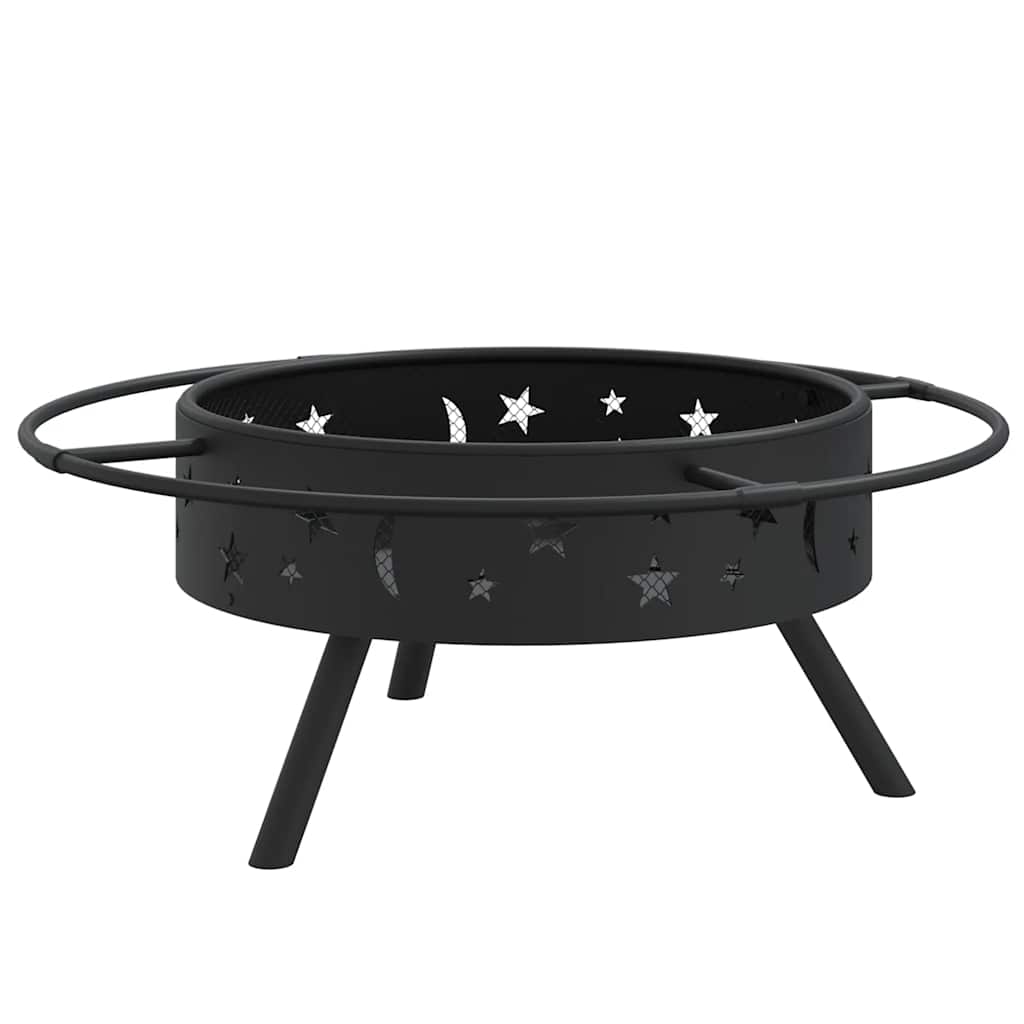vidaXL Fire Pit with Poker 70 cm XXL Steel 4