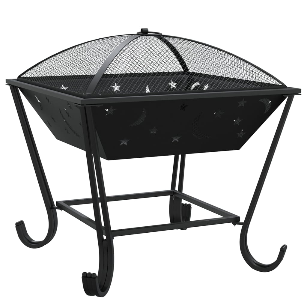 vidaXL Fire Pit with Poker 50 cm XXL Steel 3