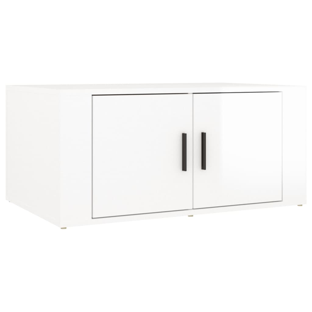 vidaXL Coffee Table High Gloss White 80x50x36 cm Engineered Wood 2