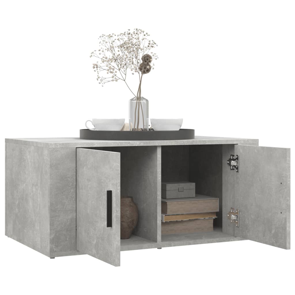 vidaXL Coffee Table Concrete Grey 80x50x36 cm Engineered Wood 4