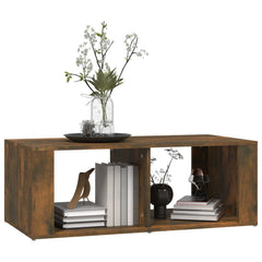 vidaXL Coffee Table Smoked Oak 100x50x36 cm Engineered Wood 4