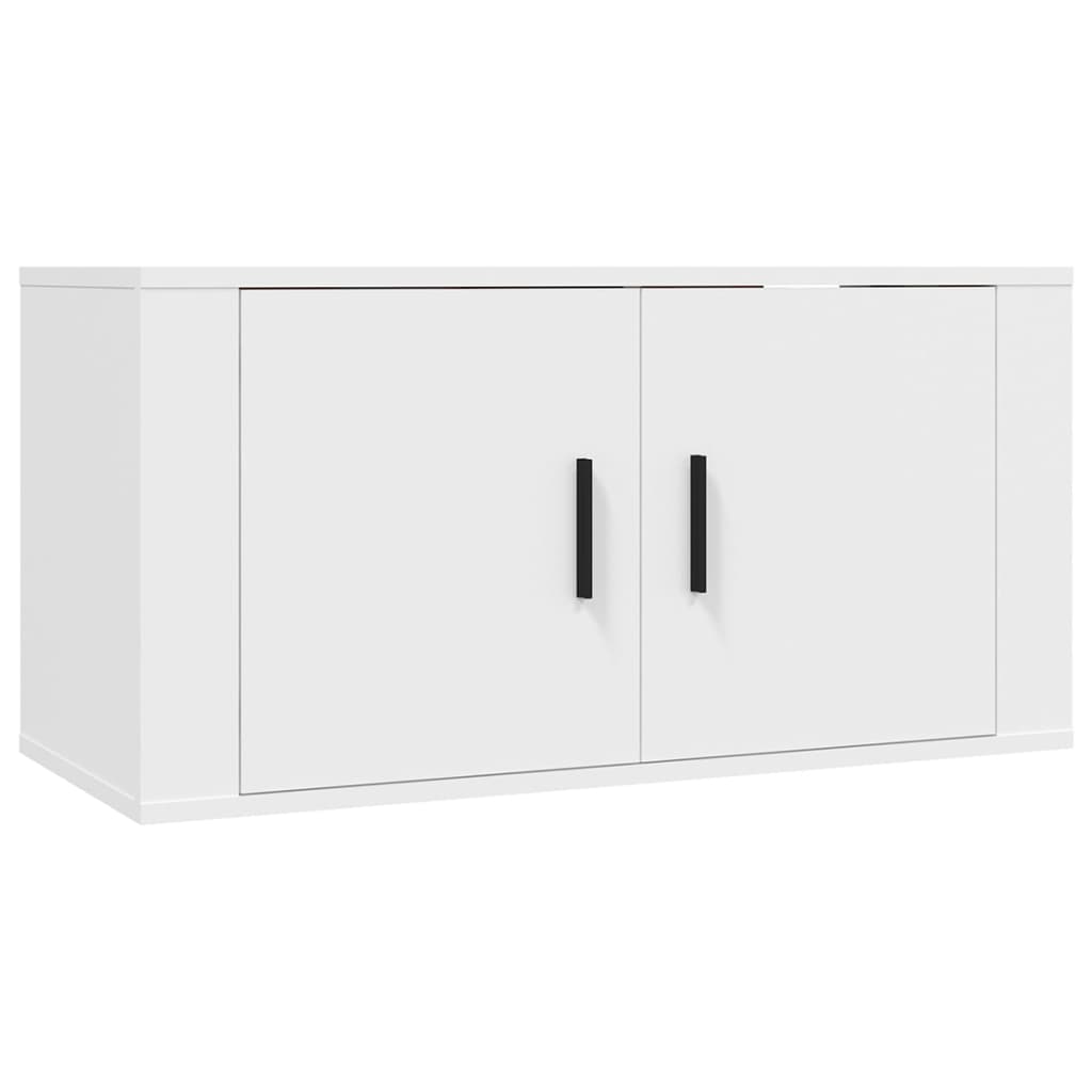 vidaXL Wall Mounted TV Cabinet White 80x34,5x40 cm 2