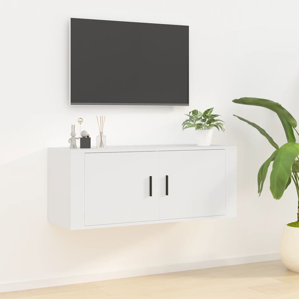 Wall Mounted TV Cabinet 100x34.5x40 cm White