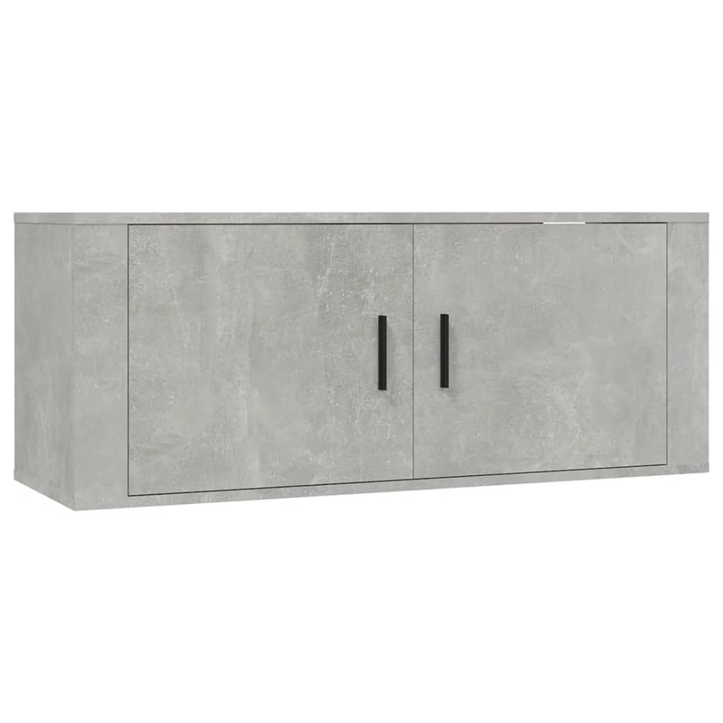 Wall Mounted TV Cabinet 100x34.5x40 cm Concrete grey