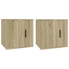 vidaXL 2 Piece Wall-mounted TV Cabinet Set Sonoma Oak 40x34,5x40 cm 2