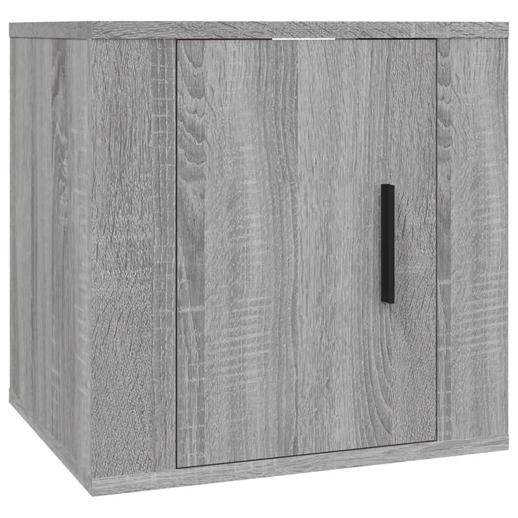 vidaXL 2 Piece Wall-mounted TV Cabinet Set Grey Sonoma 40x34,5x40 cm 4