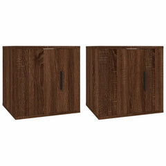 vidaXL 2 Piece Wall-mounted TV Cabinet Set Brown Oak 40x34,5x40 cm 2