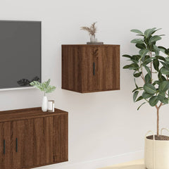 vidaXL 2 Piece Wall-mounted TV Cabinet Set Brown Oak 40x34,5x40 cm 3