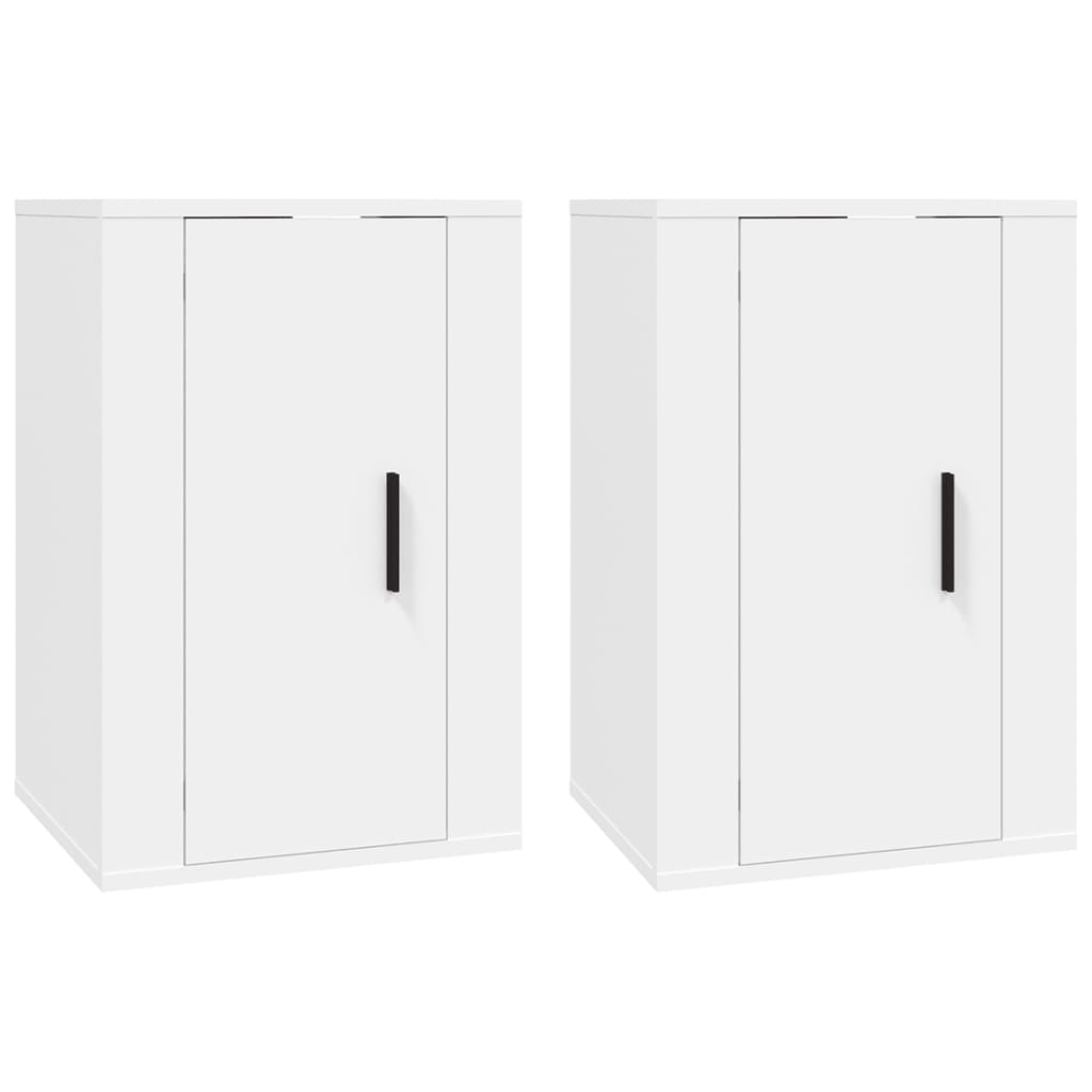 vidaXL 2 Piece Wall-mounted TV Cabinet Set White 40x34,5x60 cm 2