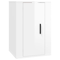 vidaXL 2 Piece Wall-mounted TV Cabinet Set High Gloss White 40x34,5x60 cm 4