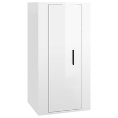 vidaXL Wall Mounted TV Cabinet High Gloss White 40x34,5x80 cm 2