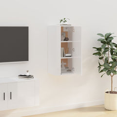 vidaXL Wall Mounted TV Cabinet High Gloss White 40x34,5x80 cm 3