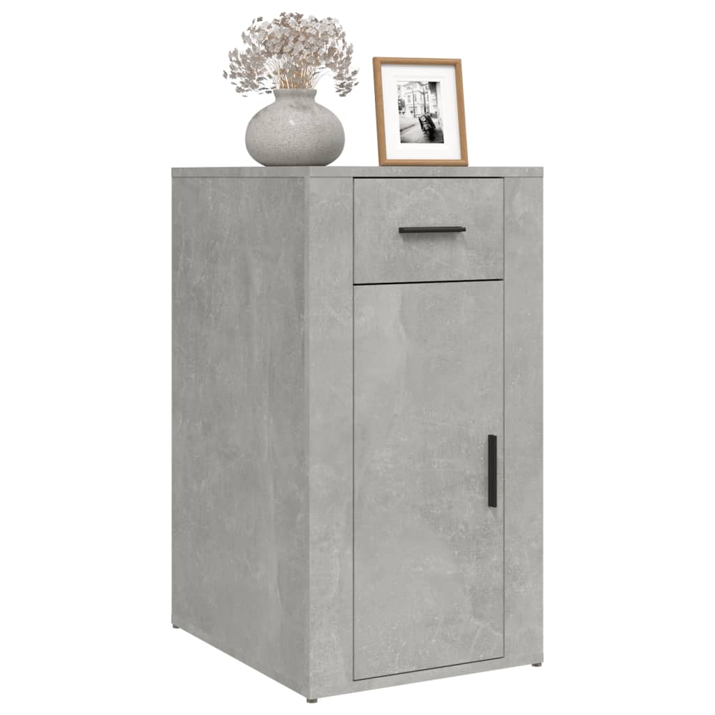vidaXL Desk Cabinet Concrete Grey 40x49x75 cm Engineered Wood 4