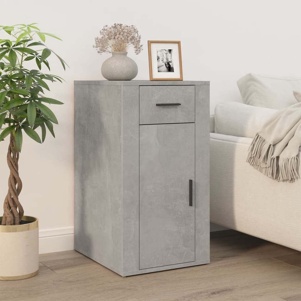 vidaXL Desk Cabinet Concrete Grey 40x49x75 cm Engineered Wood 1