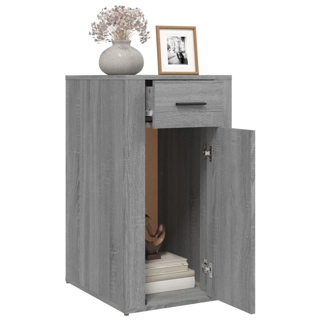 vidaXL Desk Cabinet Grey Sonoma 40x49x75 cm Engineered Wood 5