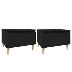 vidaXL Side Tables 2 pcs Black 50x46x35 cm Engineered Wood 2