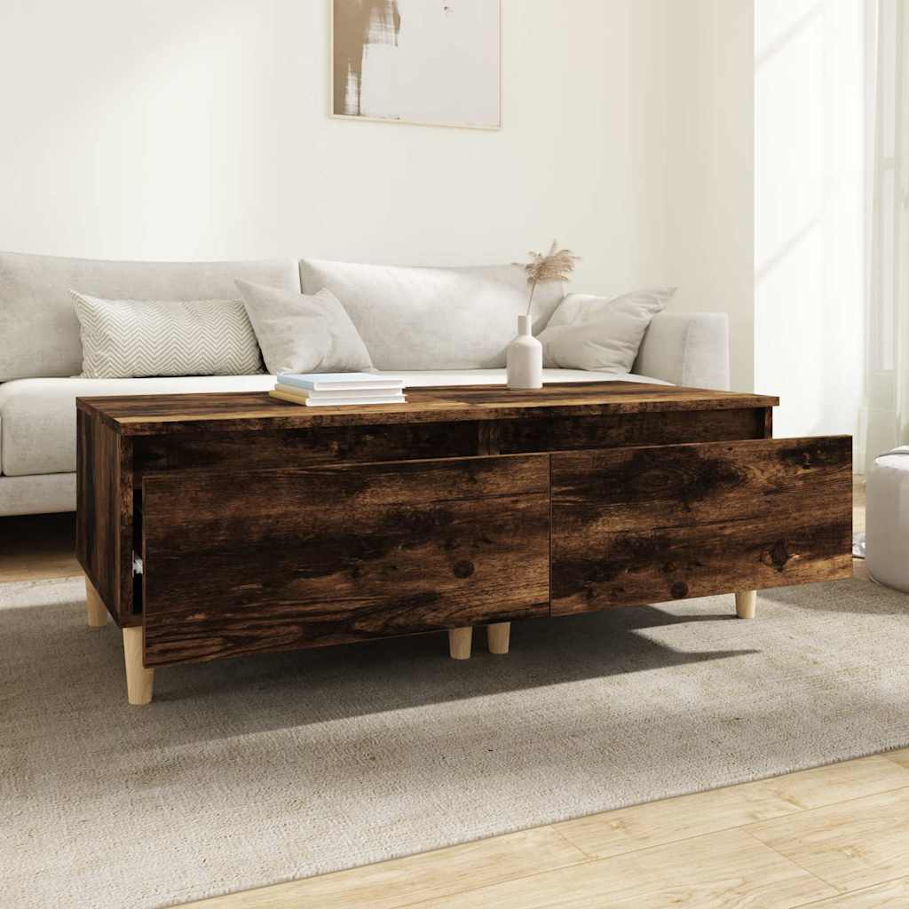 vidaXL Side Tables 2 pcs Smoked Oak 50x46x35 cm Engineered Wood 3