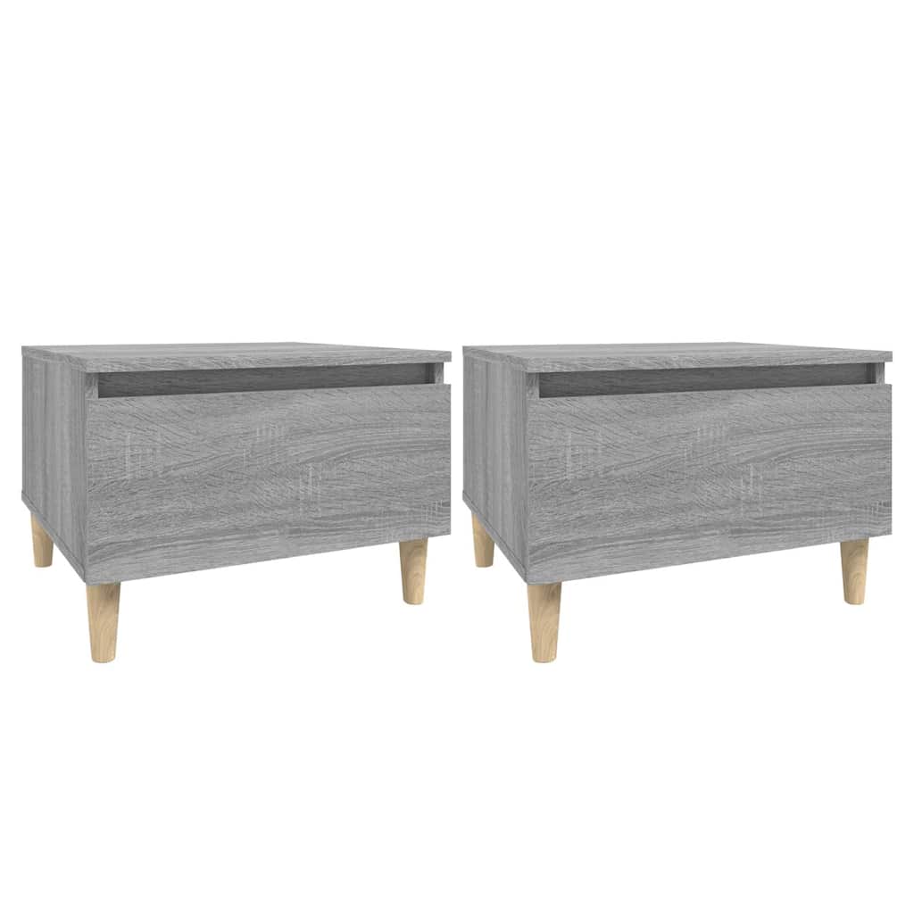 vidaXL Side Tables 2 pcs Grey Sonoma 50x46x35 cm Engineered Wood 2