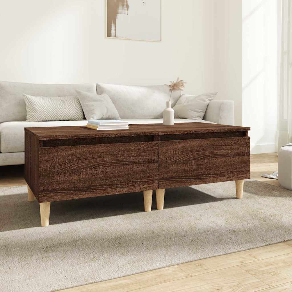 vidaXL Side Tables 2 pcs Brown Oak 50x46x35 cm Engineered Wood 1