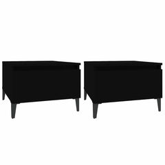 vidaXL Side Tables 2 pcs Black 50x46x35 cm Engineered Wood 2