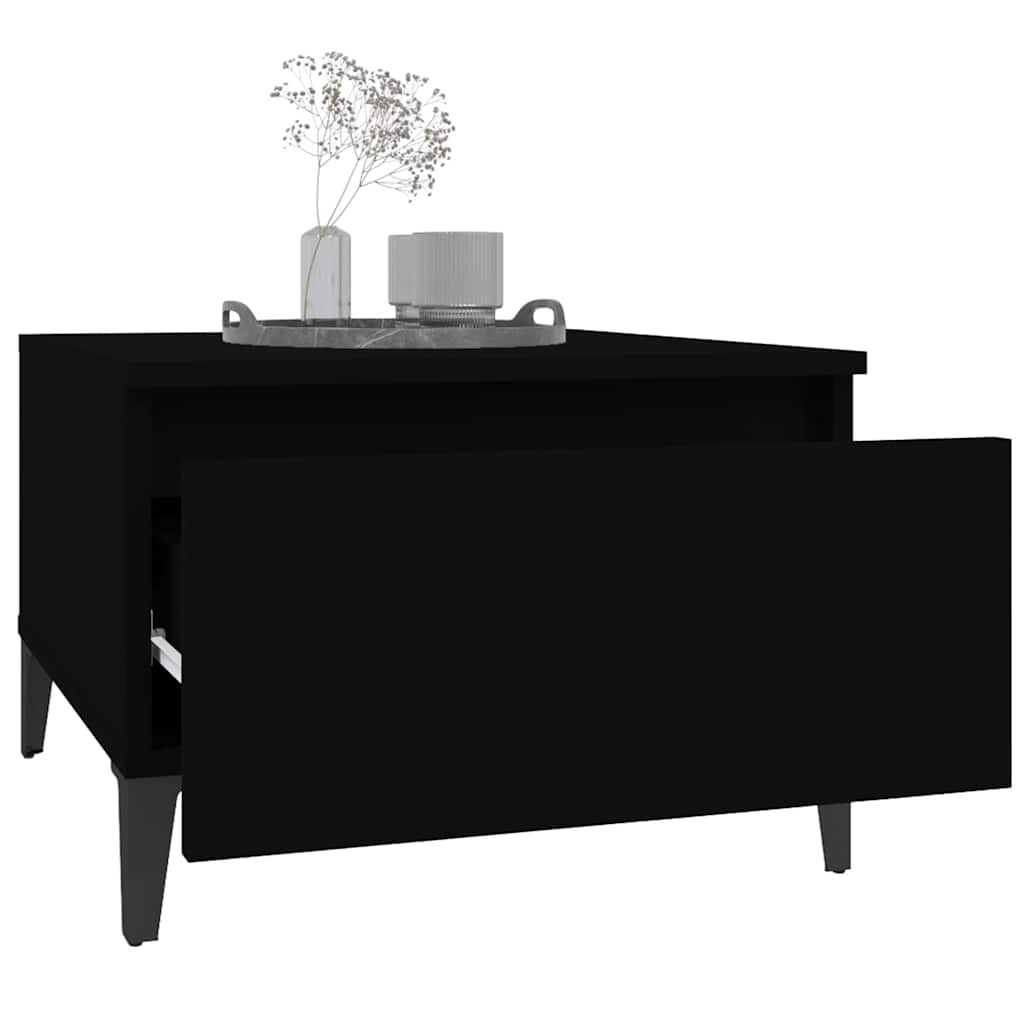 vidaXL Side Tables 2 pcs Black 50x46x35 cm Engineered Wood 5