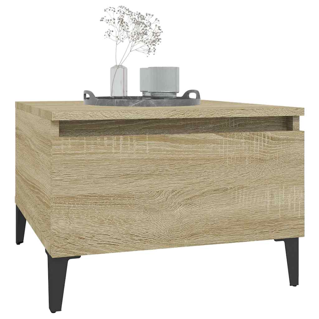 vidaXL Side Tables 2 pcs Sonoma Oak 50x46x35 cm Engineered Wood 4