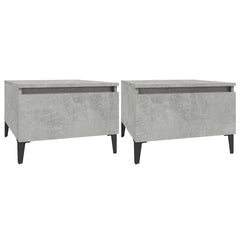vidaXL Side Tables 2 pcs Concrete Grey 50x46x35 cm Engineered Wood 2