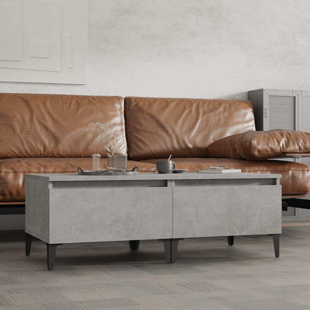vidaXL Side Tables 2 pcs Concrete Grey 50x46x35 cm Engineered Wood 1