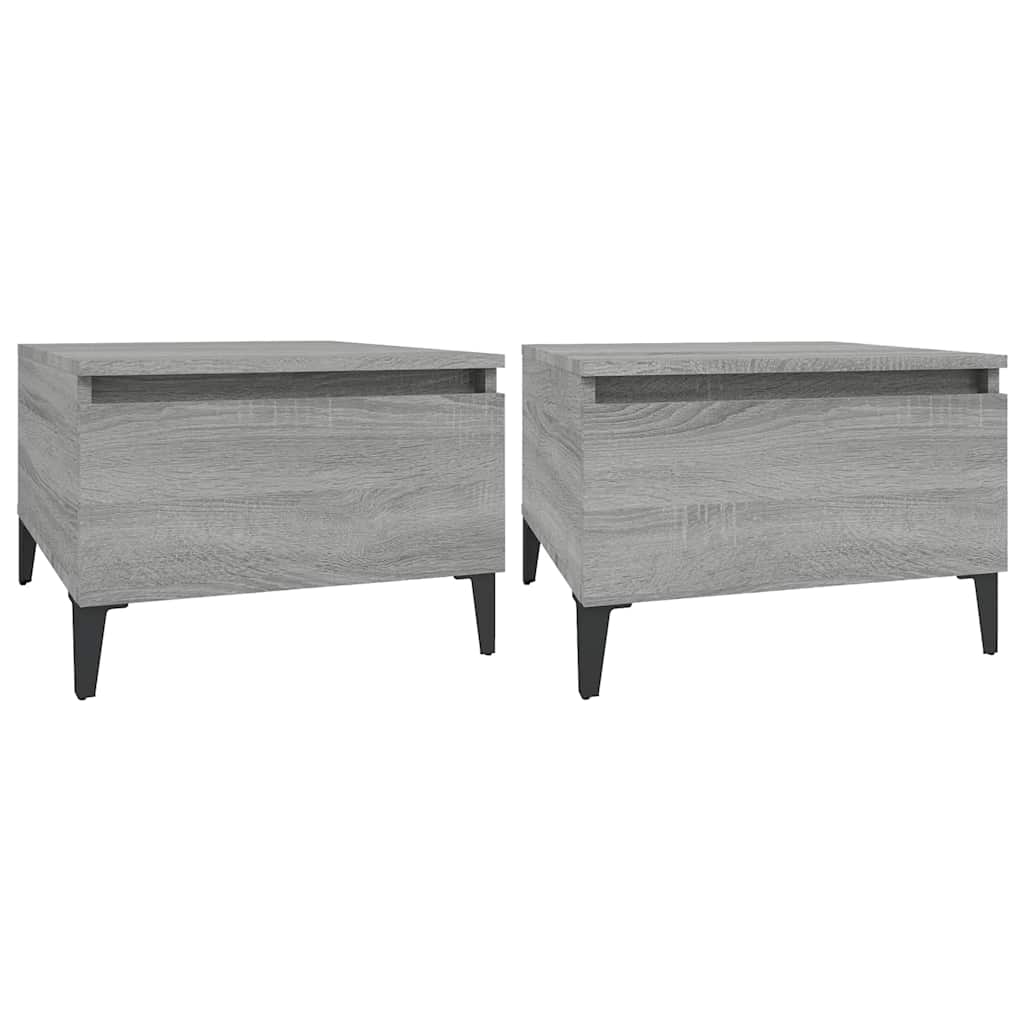 vidaXL Side Tables 2 pcs Grey Sonoma 50x46x35 cm Engineered Wood 2