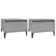 vidaXL Side Tables 2 pcs Grey Sonoma 50x46x35 cm Engineered Wood 2