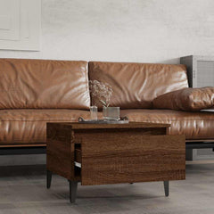 vidaXL Side Tables 2 pcs Brown Oak 50x46x35 cm Engineered Wood 3