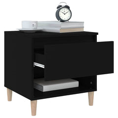 vidaXL Bedside Tables 2 pcs Black 50x46x50 Engineered Wood 4