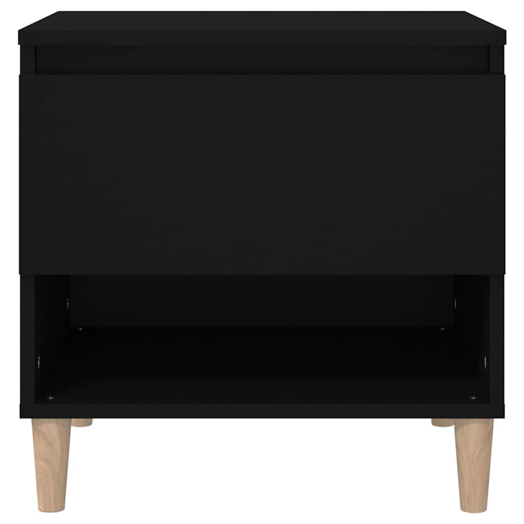 vidaXL Bedside Tables 2 pcs Black 50x46x50 Engineered Wood 5
