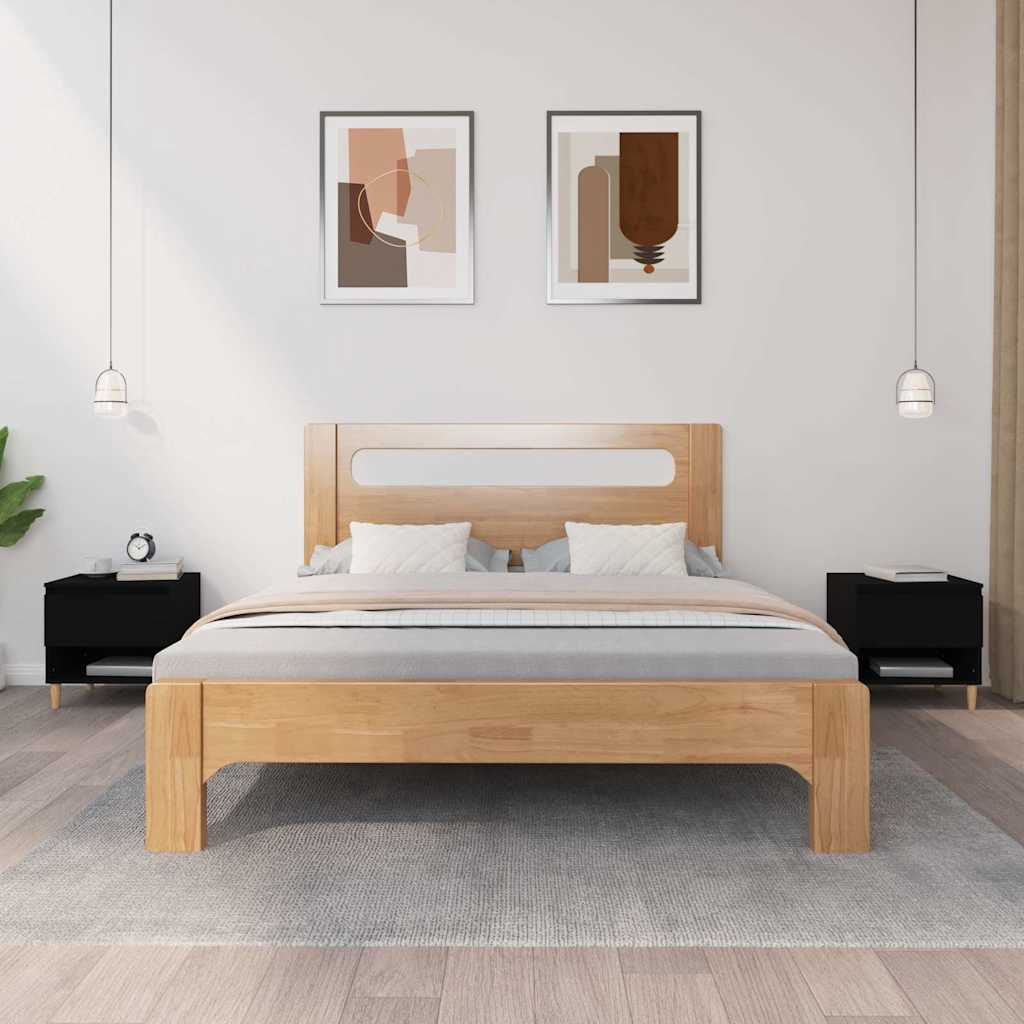 vidaXL Bedside Tables 2 pcs Black 50x46x50 Engineered Wood 1