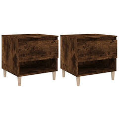 vidaXL Bedside Tables 2 pcs Smoked Oak 50x46x50 Engineered Wood 2