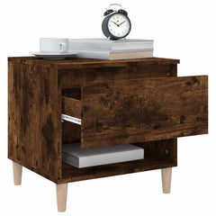 vidaXL Bedside Tables 2 pcs Smoked Oak 50x46x50 Engineered Wood 4
