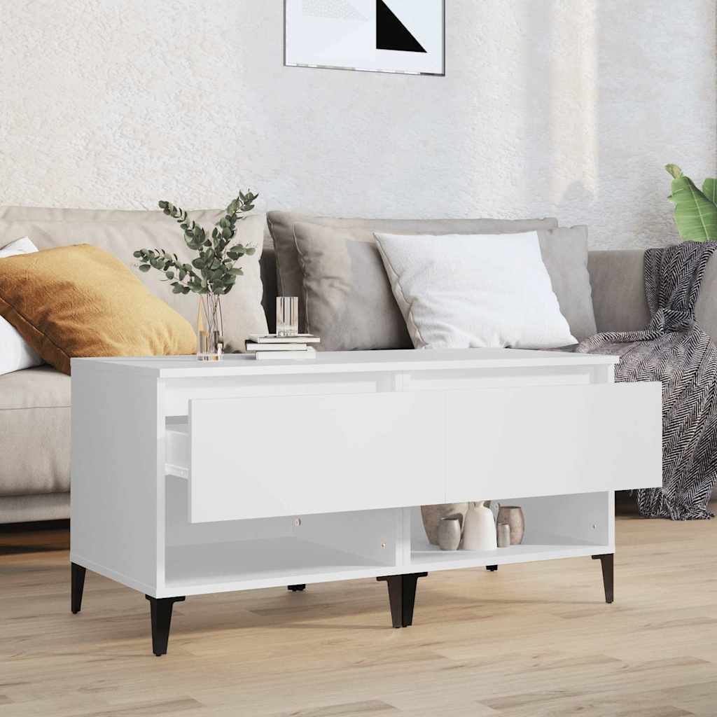 vidaXL Side Tables 2 pcs White 50x46x50 cm Engineered Wood 3