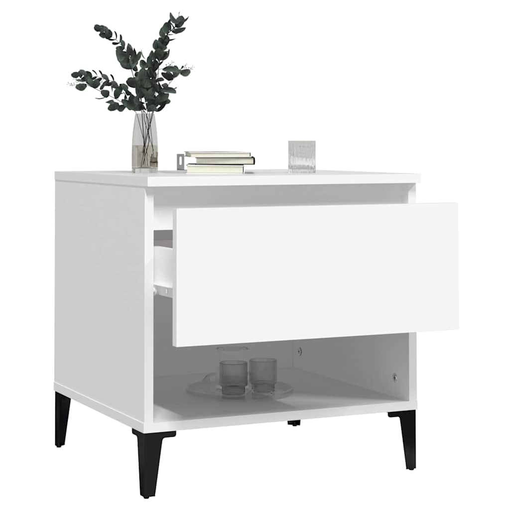 vidaXL Side Tables 2 pcs White 50x46x50 cm Engineered Wood 5
