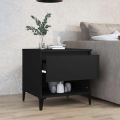 vidaXL Side Table Black 50x46x50 cm Engineered Wood 3