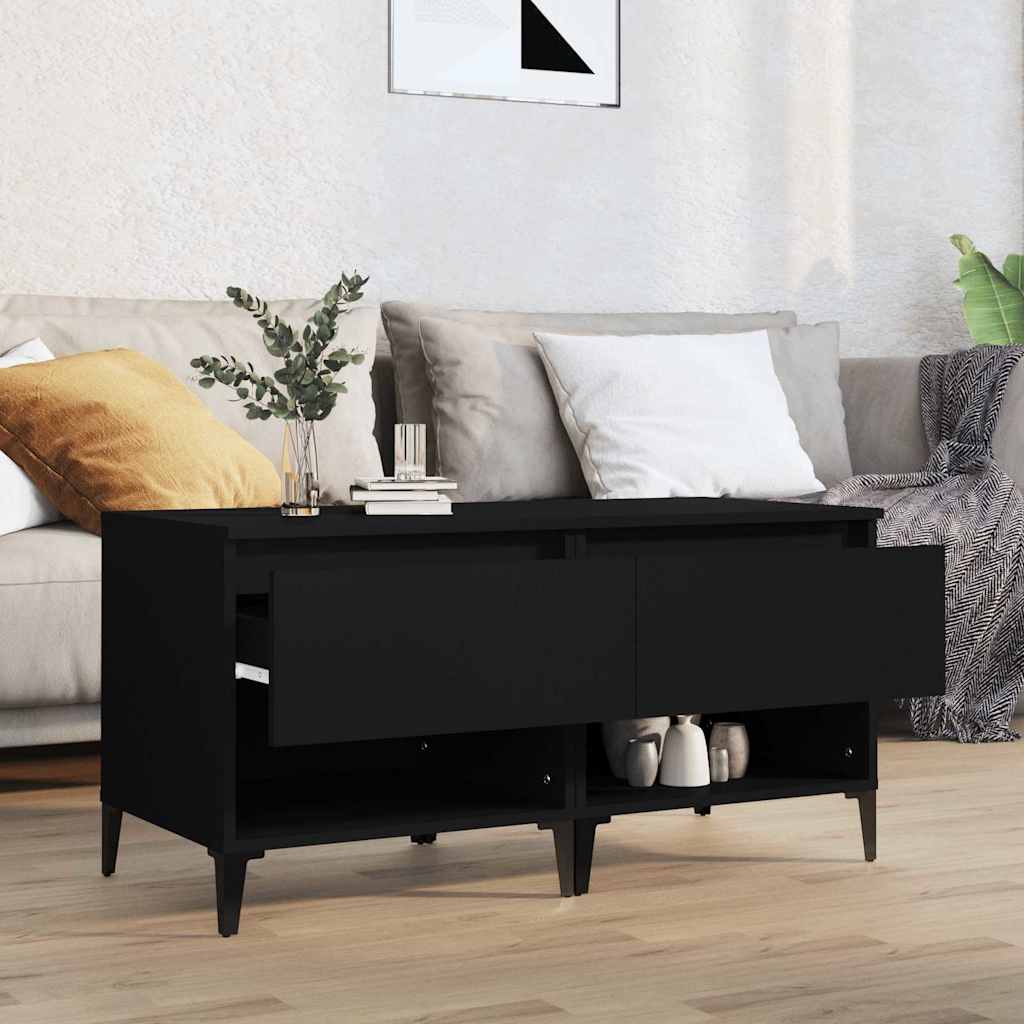 vidaXL Side Tables 2 pcs Black 50x46x50 cm Engineered Wood 3