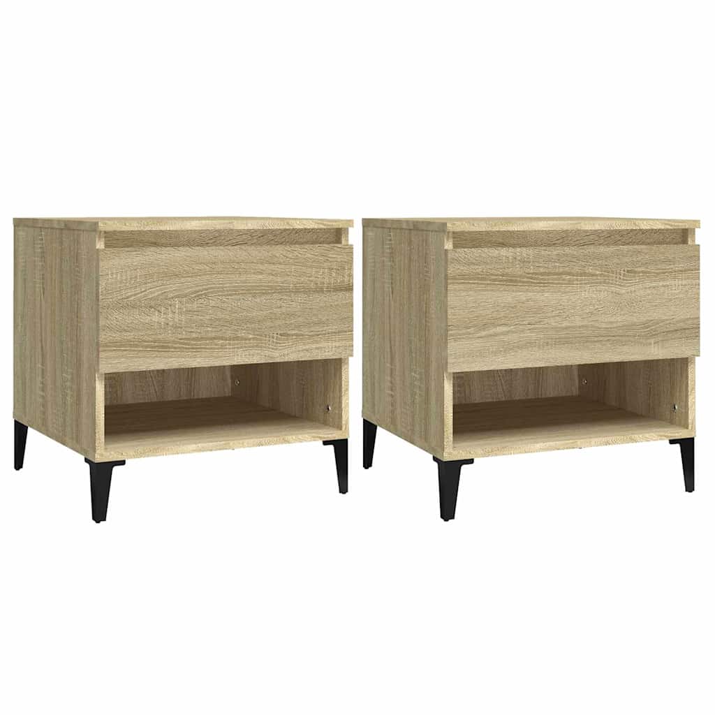 vidaXL Side Tables 2 pcs Sonoma Oak 50x46x50 cm Engineered Wood 2