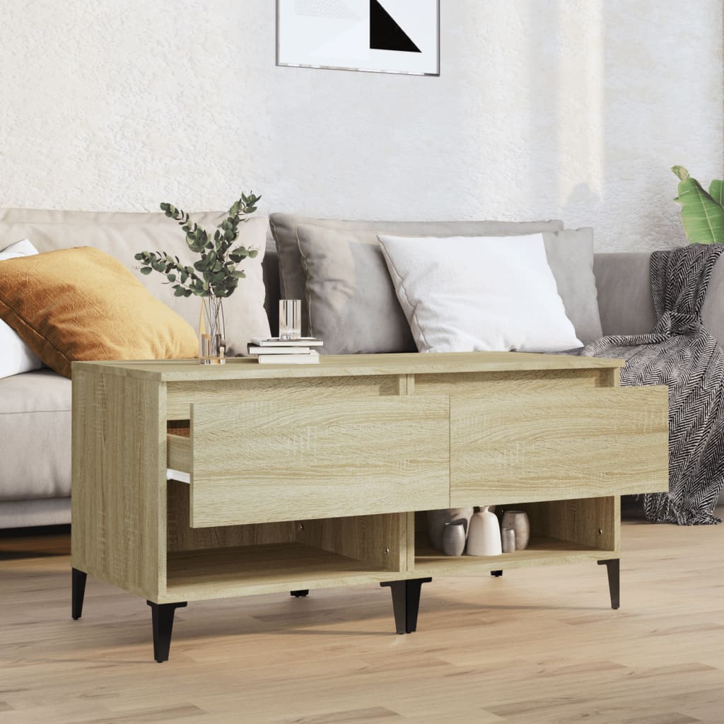 vidaXL Side Tables 2 pcs Sonoma Oak 50x46x50 cm Engineered Wood 3