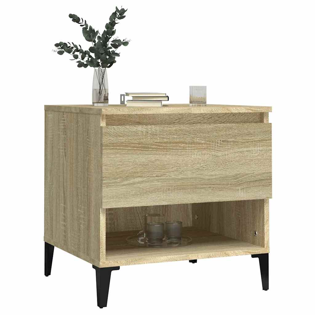 vidaXL Side Tables 2 pcs Sonoma Oak 50x46x50 cm Engineered Wood 4