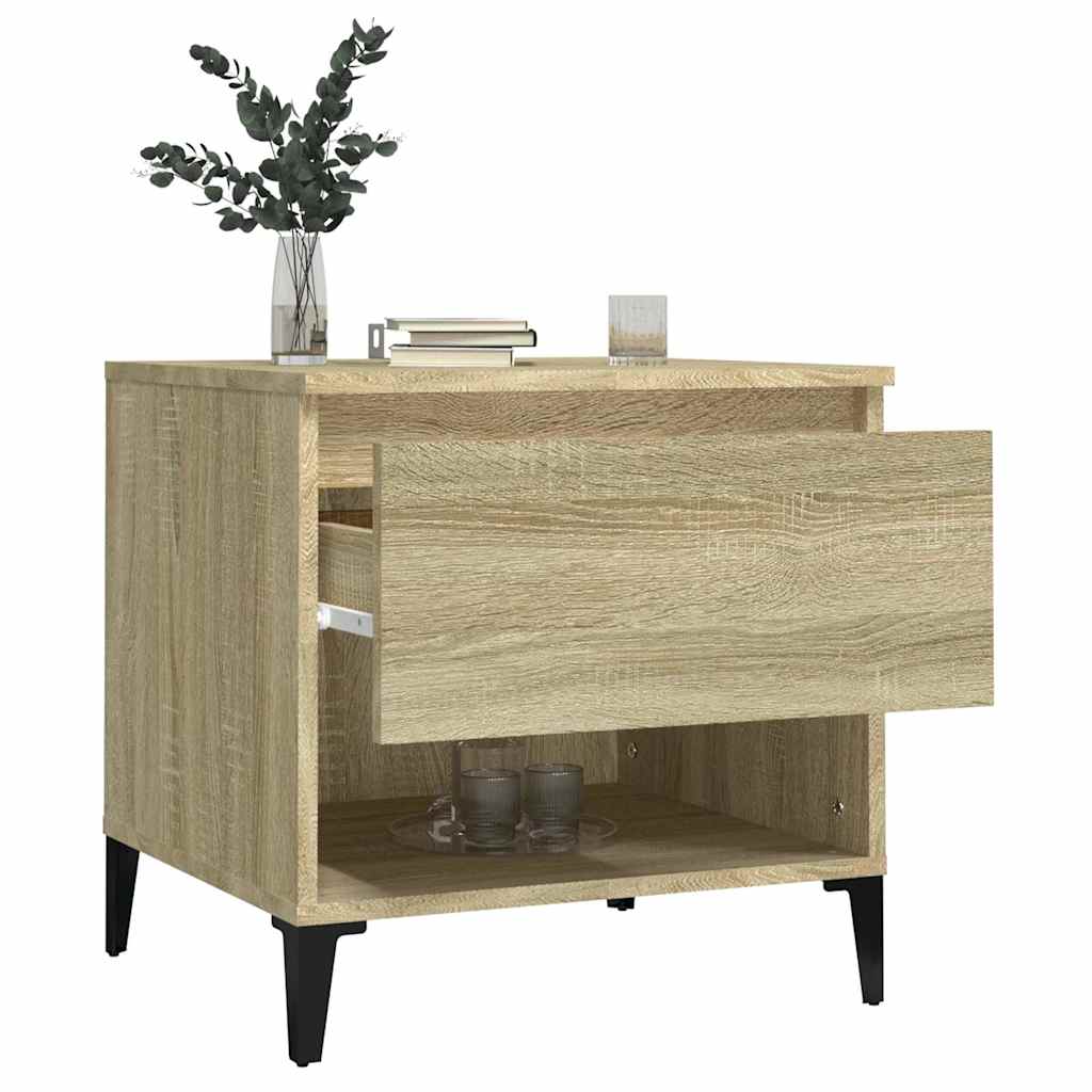 vidaXL Side Tables 2 pcs Sonoma Oak 50x46x50 cm Engineered Wood 5